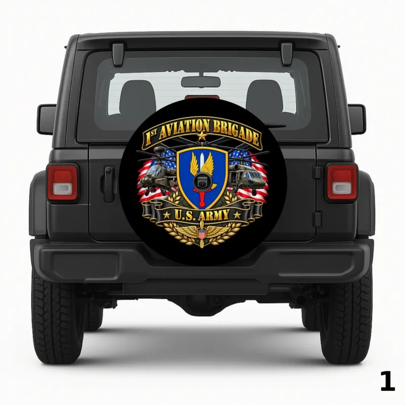 =1st Aviation Brigade Spare Tire Cover