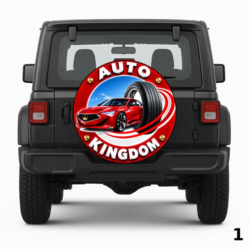 =Auto Kingdom Logo Spare Tire Cover