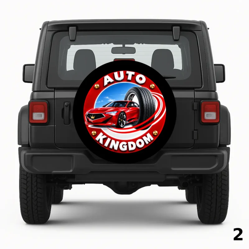 =Auto Kingdom Logo Spare Tire Cover