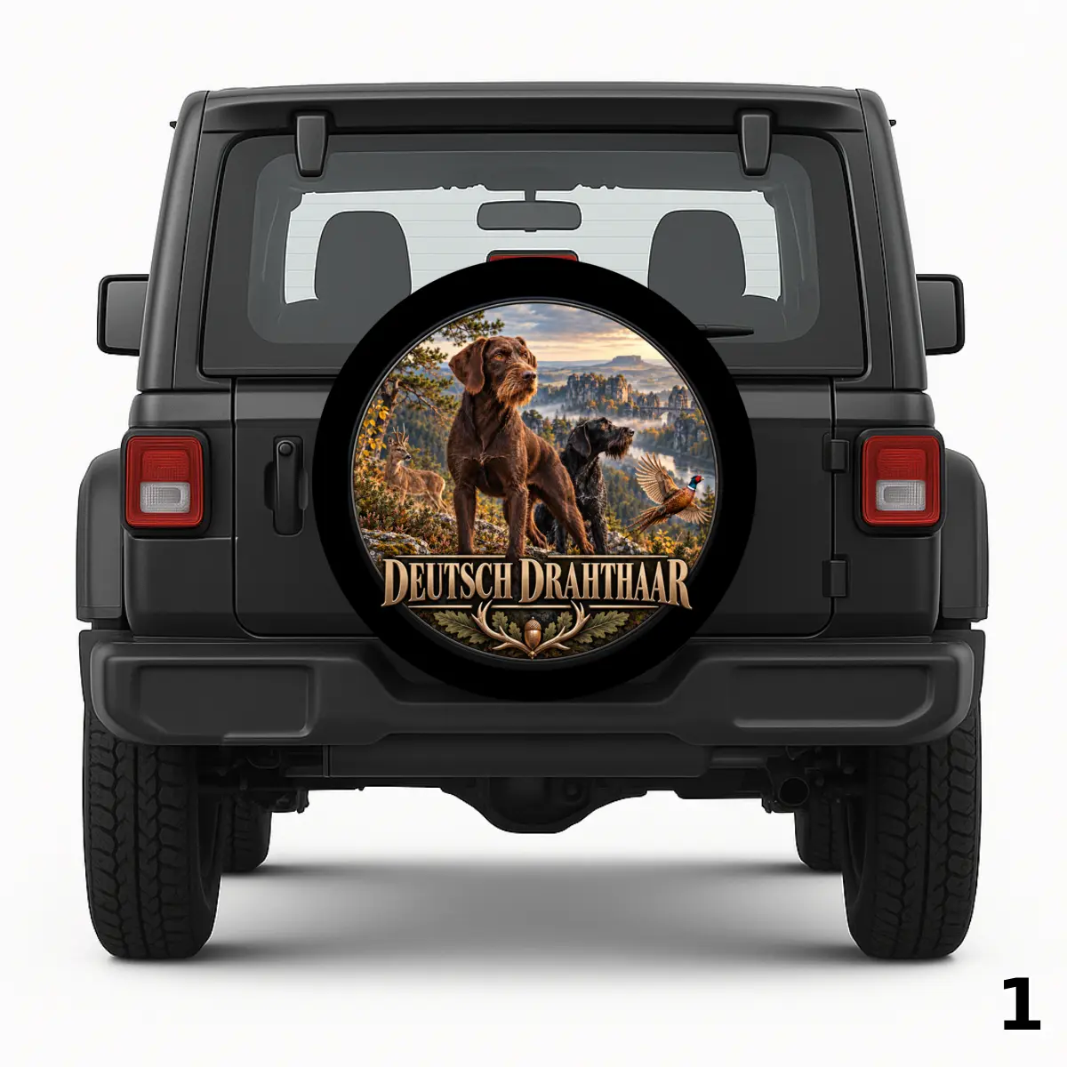 =Drahthaar Hunting Dog Spare Tire Cover