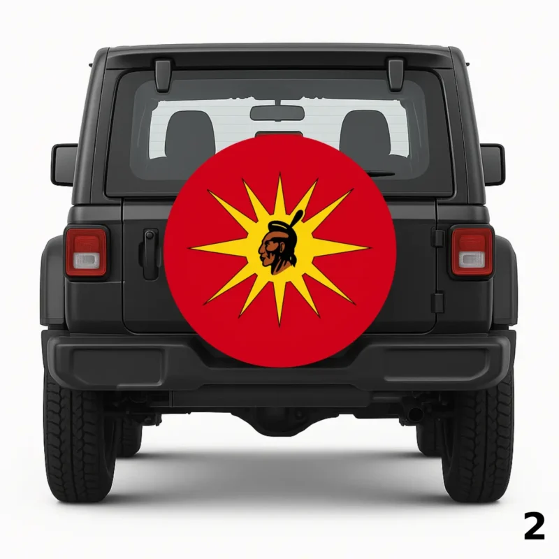 =Mohawk Warrior Flag Spare Tire Cover