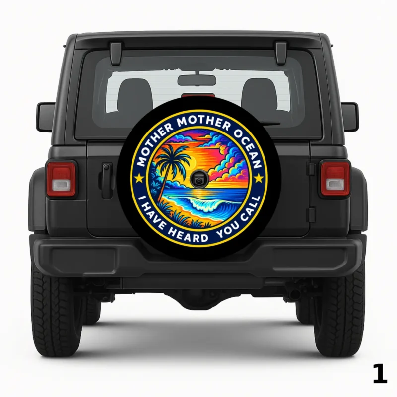 =Mother Ocean Call Spare Tire Cover