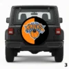 =New York Knicks On Black And Orange Background Spare Tire Cover
