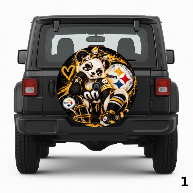 =Pittsburgh Steelers Panda Spare Tire Cover