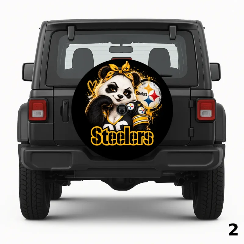 =Pittsburgh Steelers Panda Spare Tire Cover