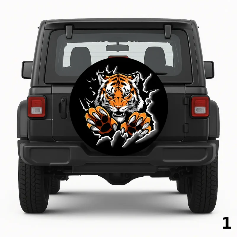 =Tiger Scratching Spare Tire Cover