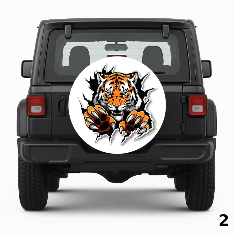 =Tiger Scratching Spare Tire Cover