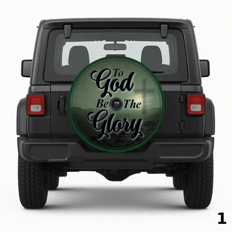 =To God Be The Glory Design Spare Tire Cover