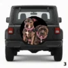 =Two Pups With Pink Collars Spare Tire Cover