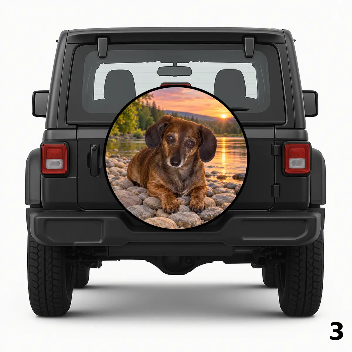 =Wiener Dog Design Spare Tire Cover