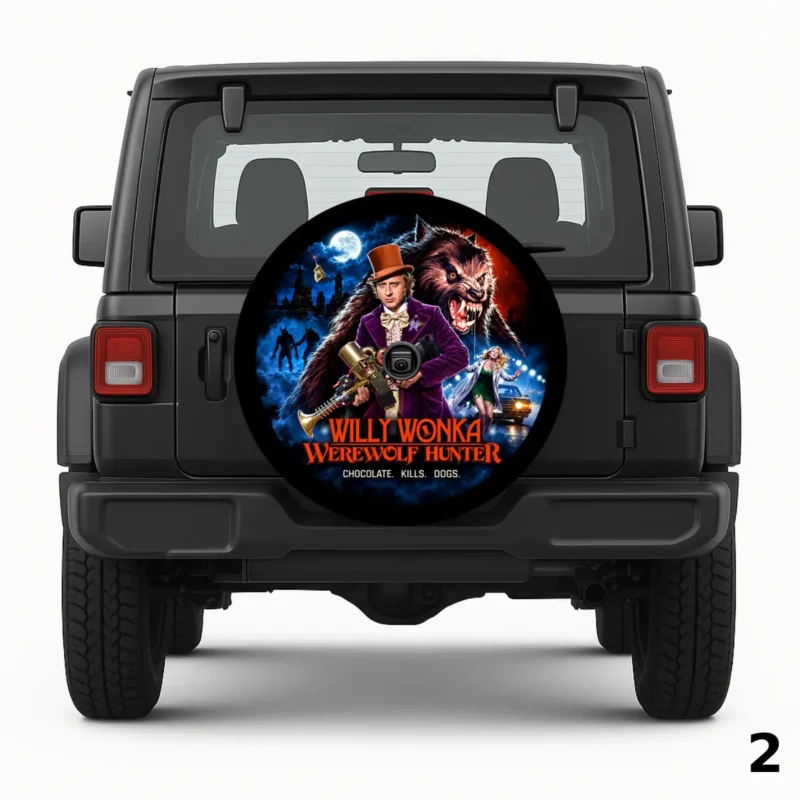 =Willy Wonka Werewolf Hunter Spare Tire Cover