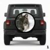 =Wolf Behind Tree Spare Tire Cover