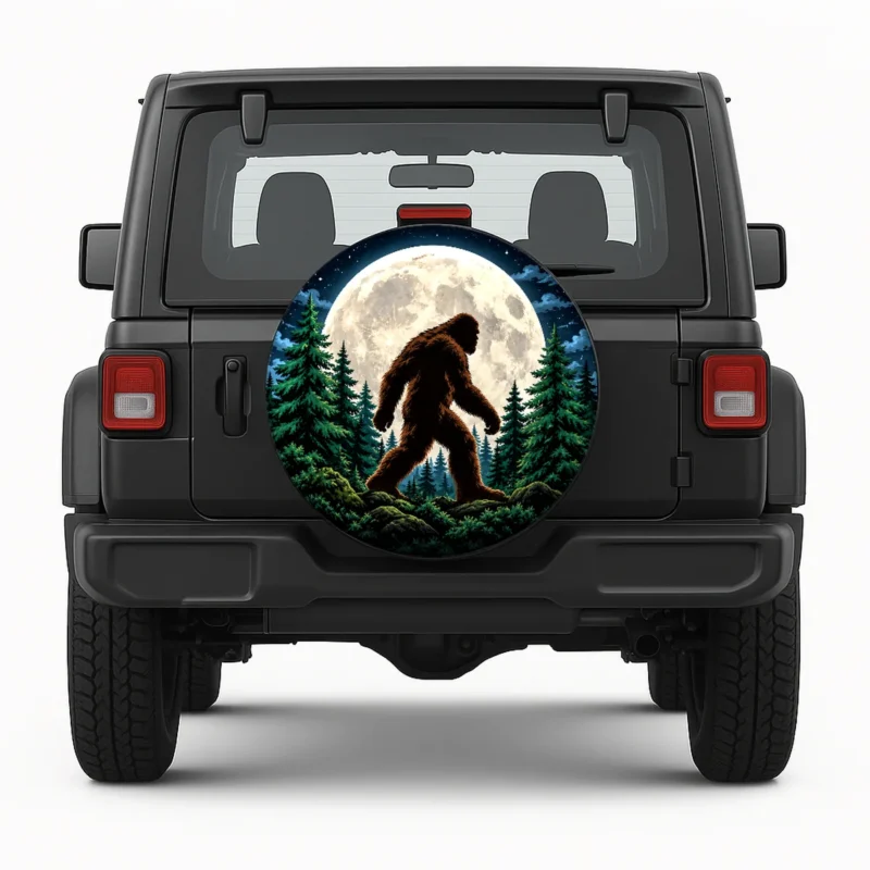 Bigfoot Spare Tire Cover Spare Tire Cover - front view on vehicle