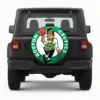 Boston Celtics Spare Tire Cover - front view on vehicle