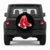 Boston Red Sox Spare Tire Cover - front view on vehicle