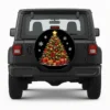 Christmas Spare Tire Cover - front view on vehicle