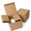 Custom coffee mug packed in a protective cardboard box for shipping