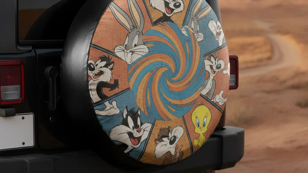 Looney Tunes Spare Tire Cover: Custom Designs, Sizing & Materials Explained