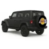 Los Angeles Lakers Spare Tire Cover - side view on vehicle