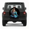 Mermaid Spare Tire Cover - front view on vehicle