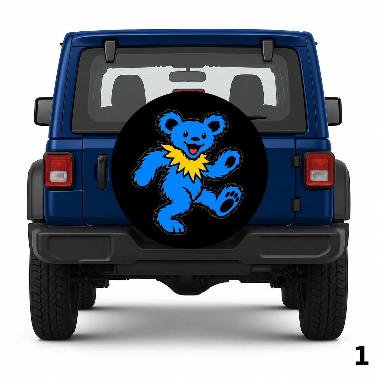 Dancing Blue Bear Spare Tire Cover