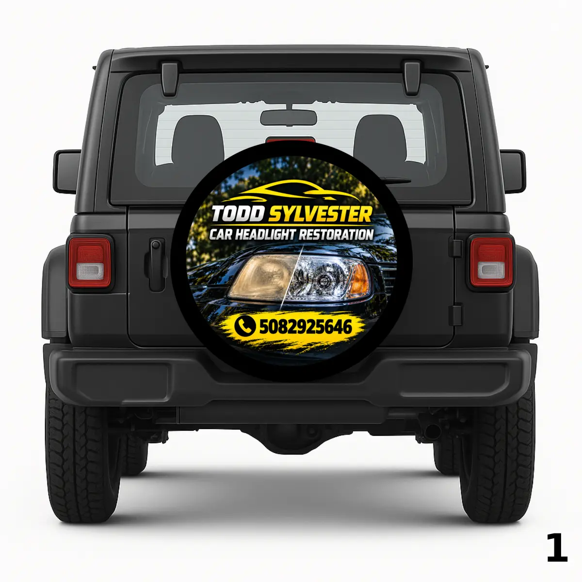 Car Headlight Restoration Spare Tire Cover