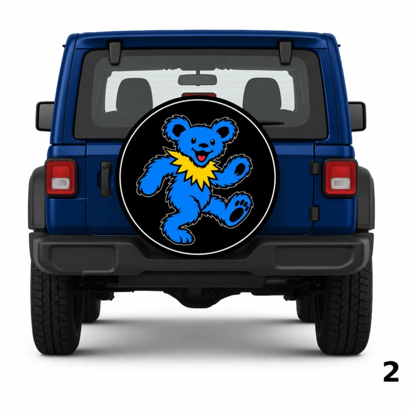 Dancing Blue Bear Spare Tire Cover