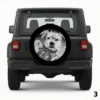 Black & White Pup Spare Tire Cover