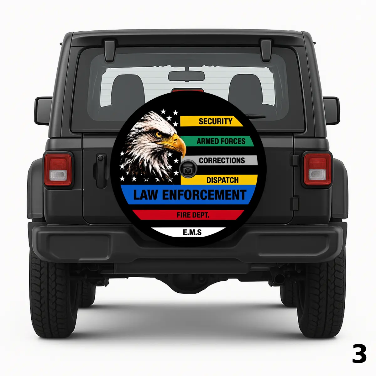 Thin Line Flag Spare Tire Cover