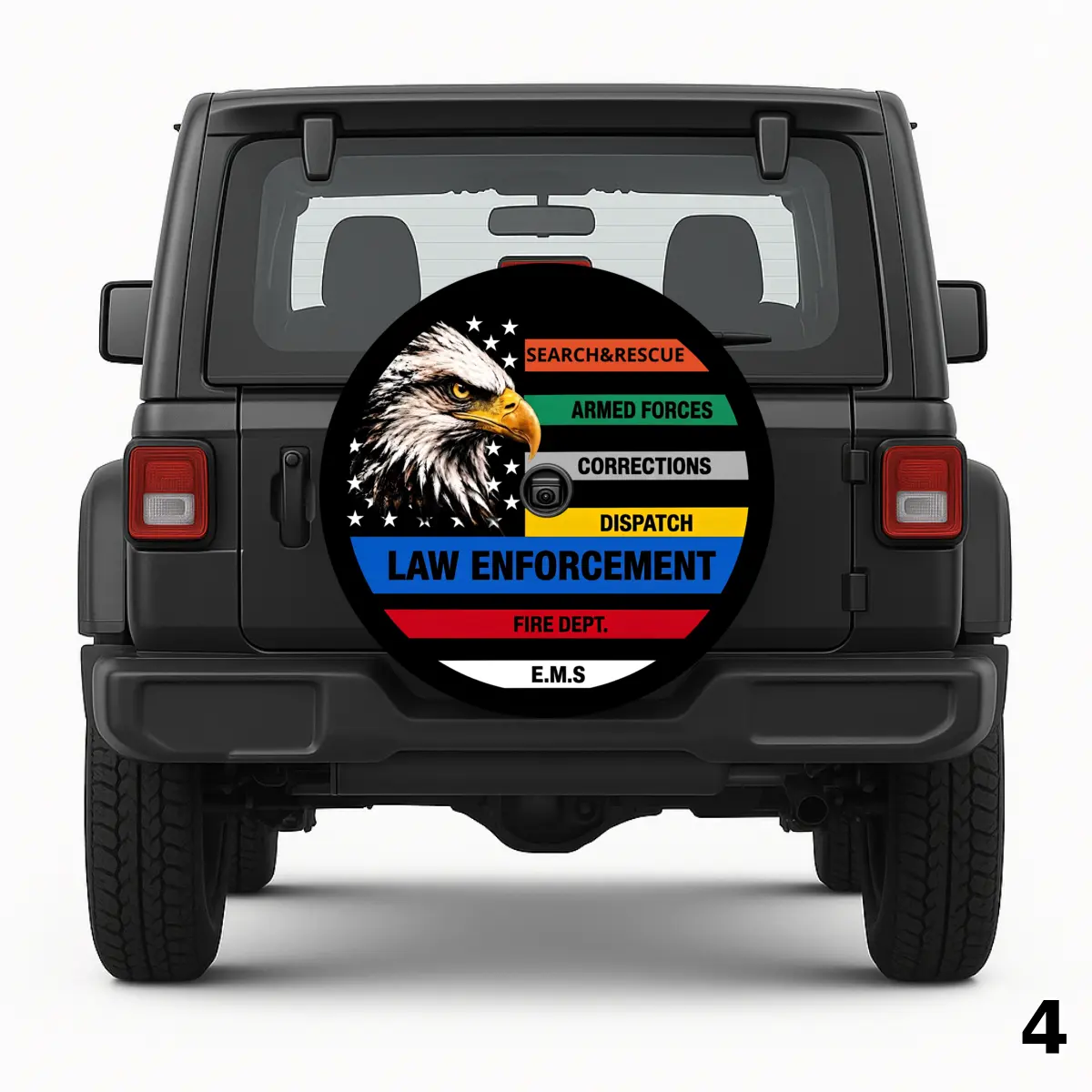 Thin Line Flag Spare Tire Cover