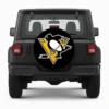 Pittsburgh Penguins Spare Tire Cover - front view on vehicle
