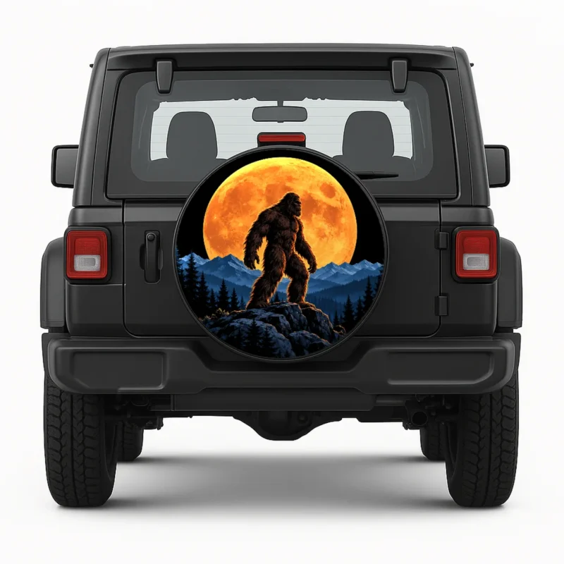Sasquatch Spare Tire Cover Spare Tire Cover - front view on vehicle
